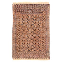 Alfombra Persa Turkeman Small - Lana Ivory Navy Blue Design - 75124