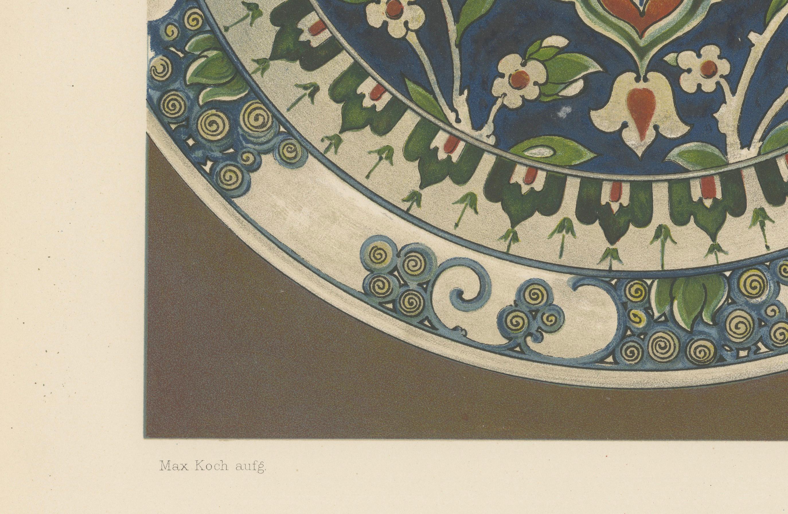 Persisch-türkisches Keramikteller-Design - Julius Lessing, Berlin 1890 (Spätes 19. Jahrhundert) im Angebot