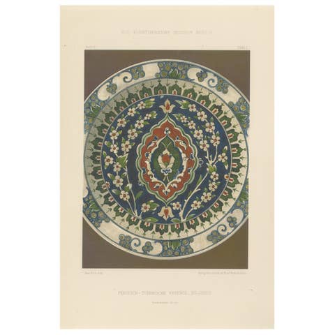 Persian-Turkish Ceramic Plate Design – Julius Lessing, Berlin 1890