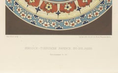 Persian-Turkish Faience Plate with Carnation and Tulip Motif – J.Lessing, 1890