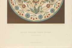 Persian-Turkish Faience Plate with Floral Medallion – J. Lessing, Berlin 1890