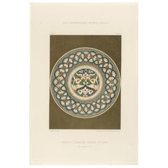 Persisch-türkischer Fayenceteller mit Geflechtmuster - J. Lessing, Berlin 1890