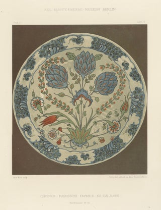 Persian-Turkish Faience Plate with Tulip and Artichoke Motif, J.Lessing, 1890, view 6
