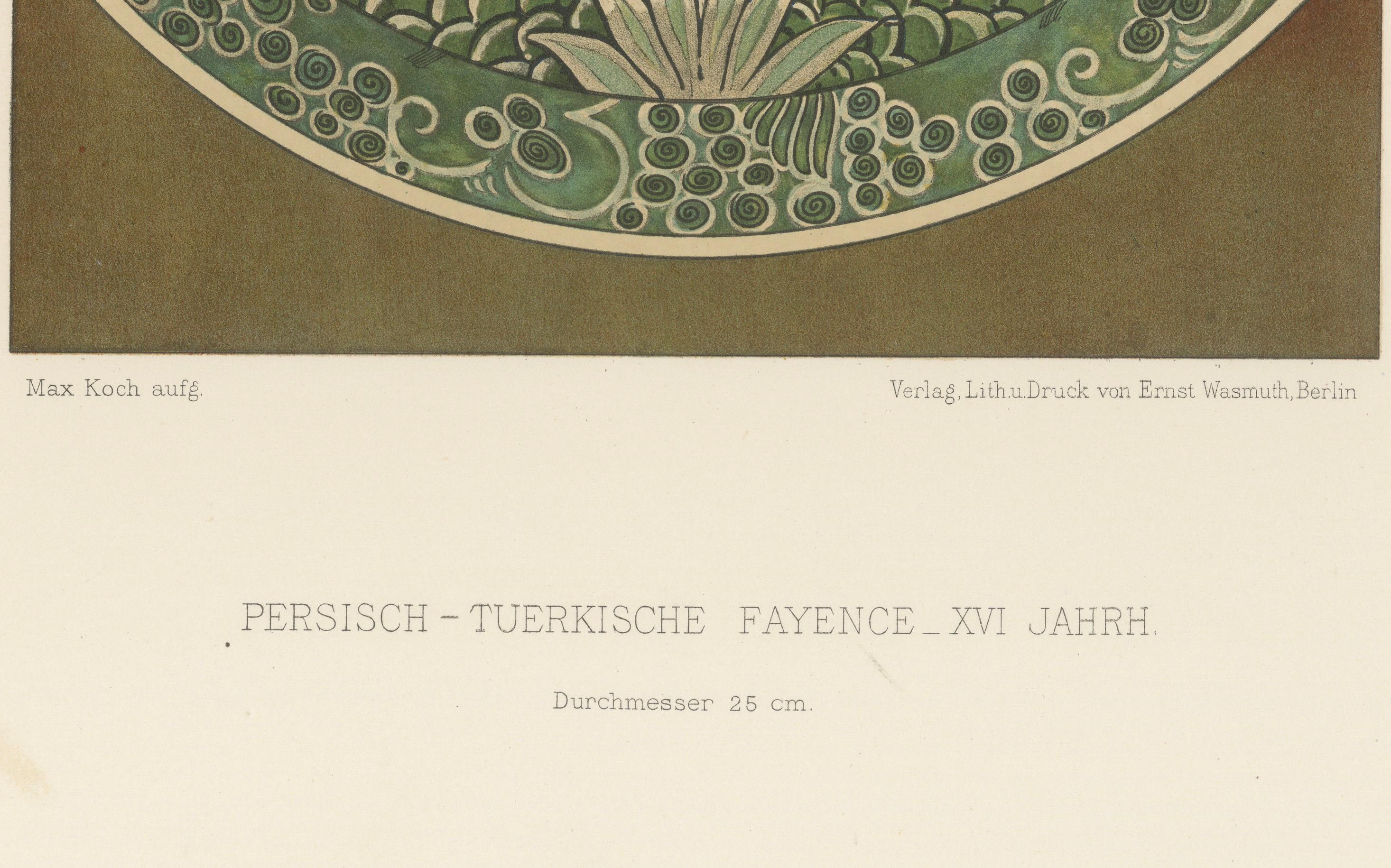 Persian-Turkish Faience Plate with Twin Fish Motif – Julius Lessing, Berlin 1890