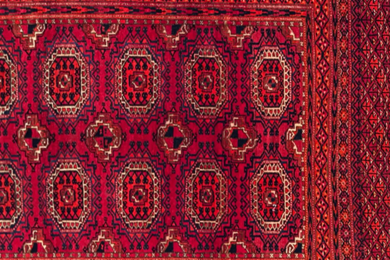 Persian Turkish Small Rug Circa 1910 - Wool - Black Ivory Red For Sale 1
