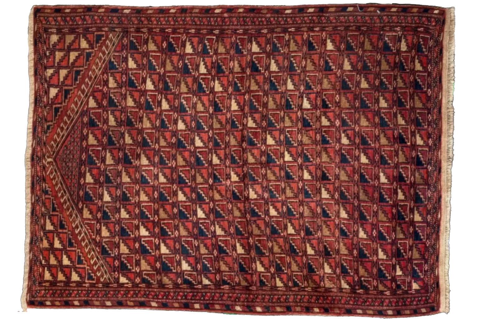 Persisch-turkmenischer kleiner Teppich - 73243 (Stammeskunst) im Angebot