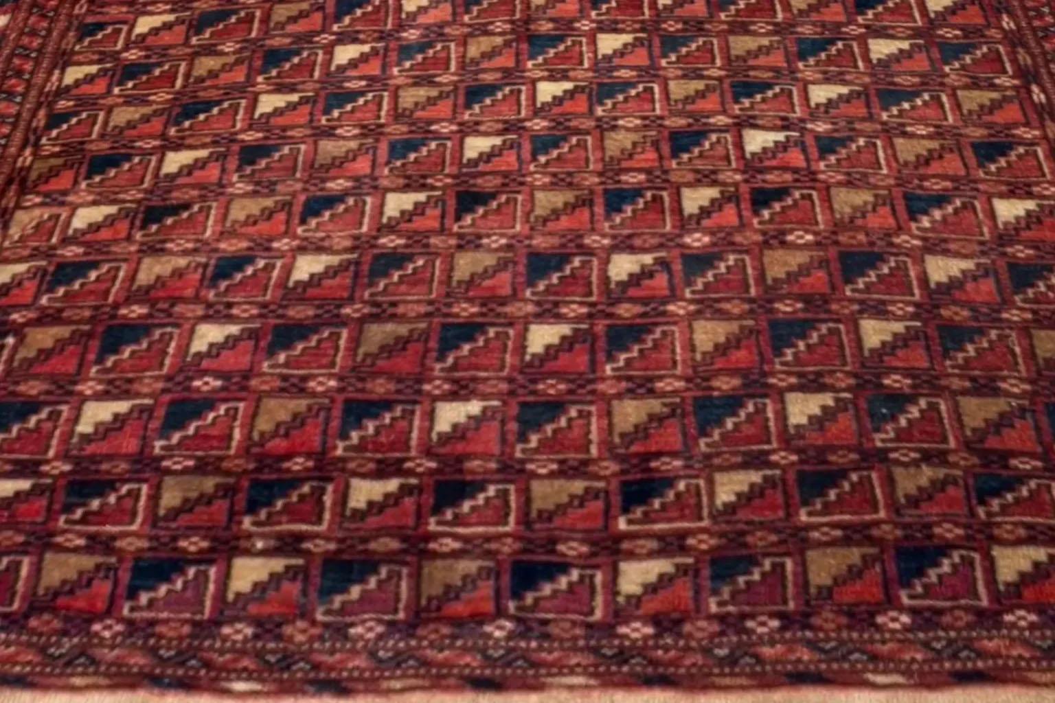 Persisch-turkmenischer kleiner Teppich - 73243 (Handgewebt) im Angebot