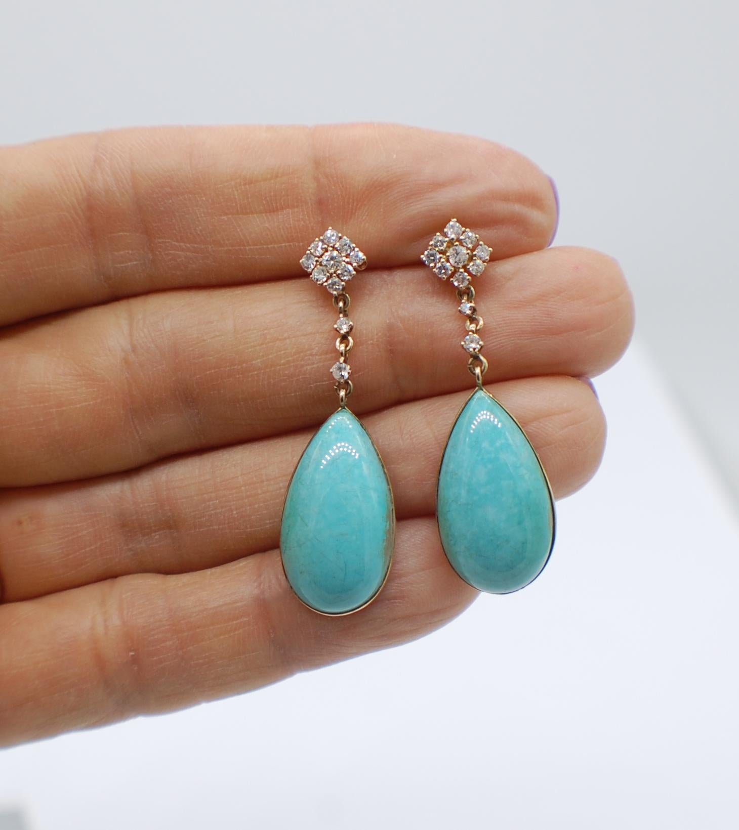 turquoise earrings dangle