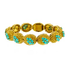 Persian Turquoise and Gold Bracelet