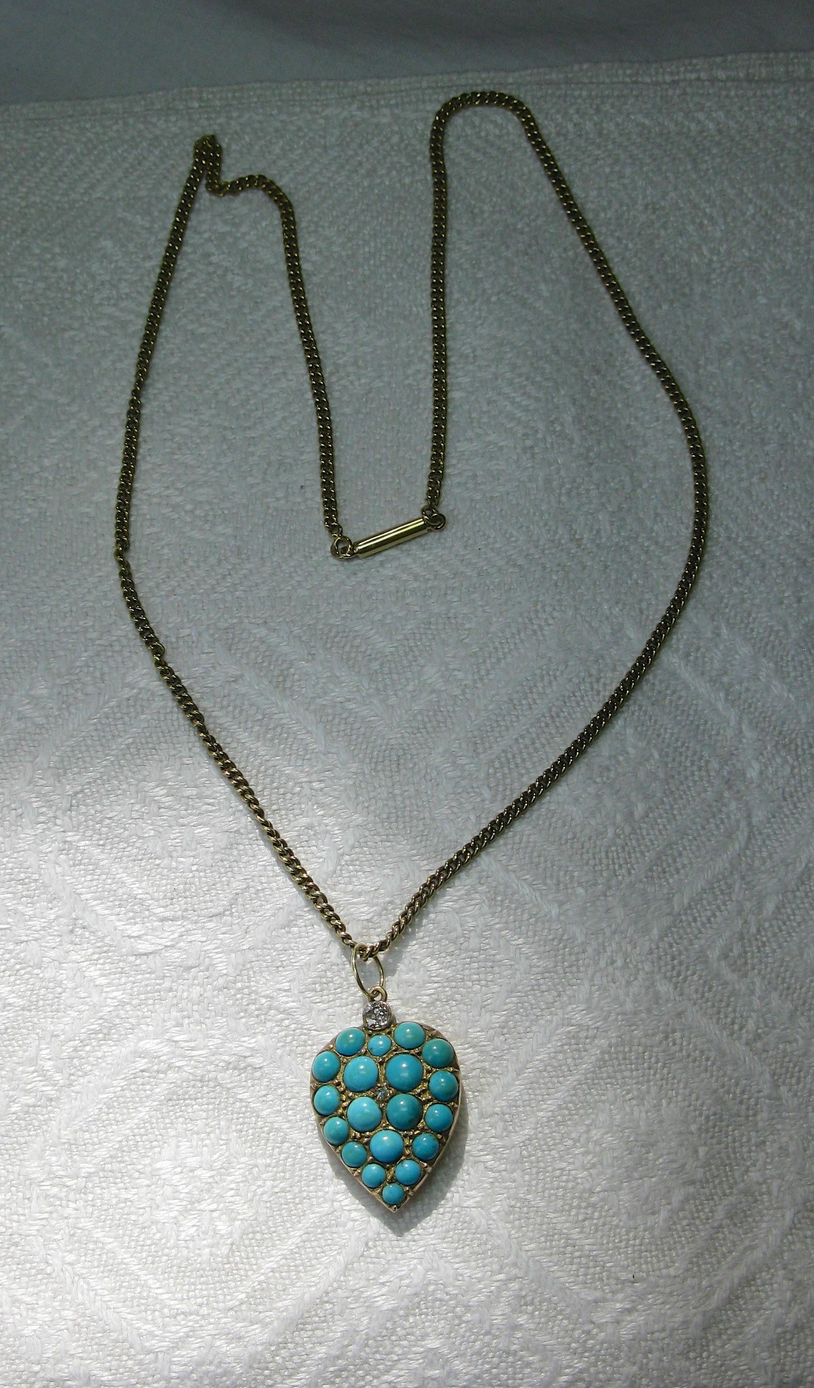 antique turquoise pendant
