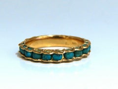 Persian Turquoise Eternity Band 14kt Open Channel