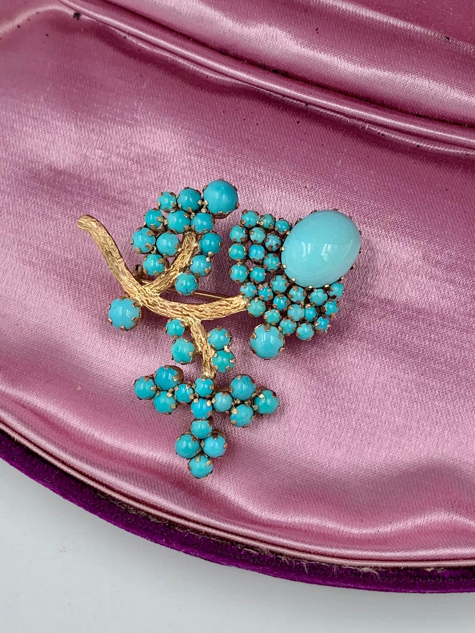 turquoise brooch pin