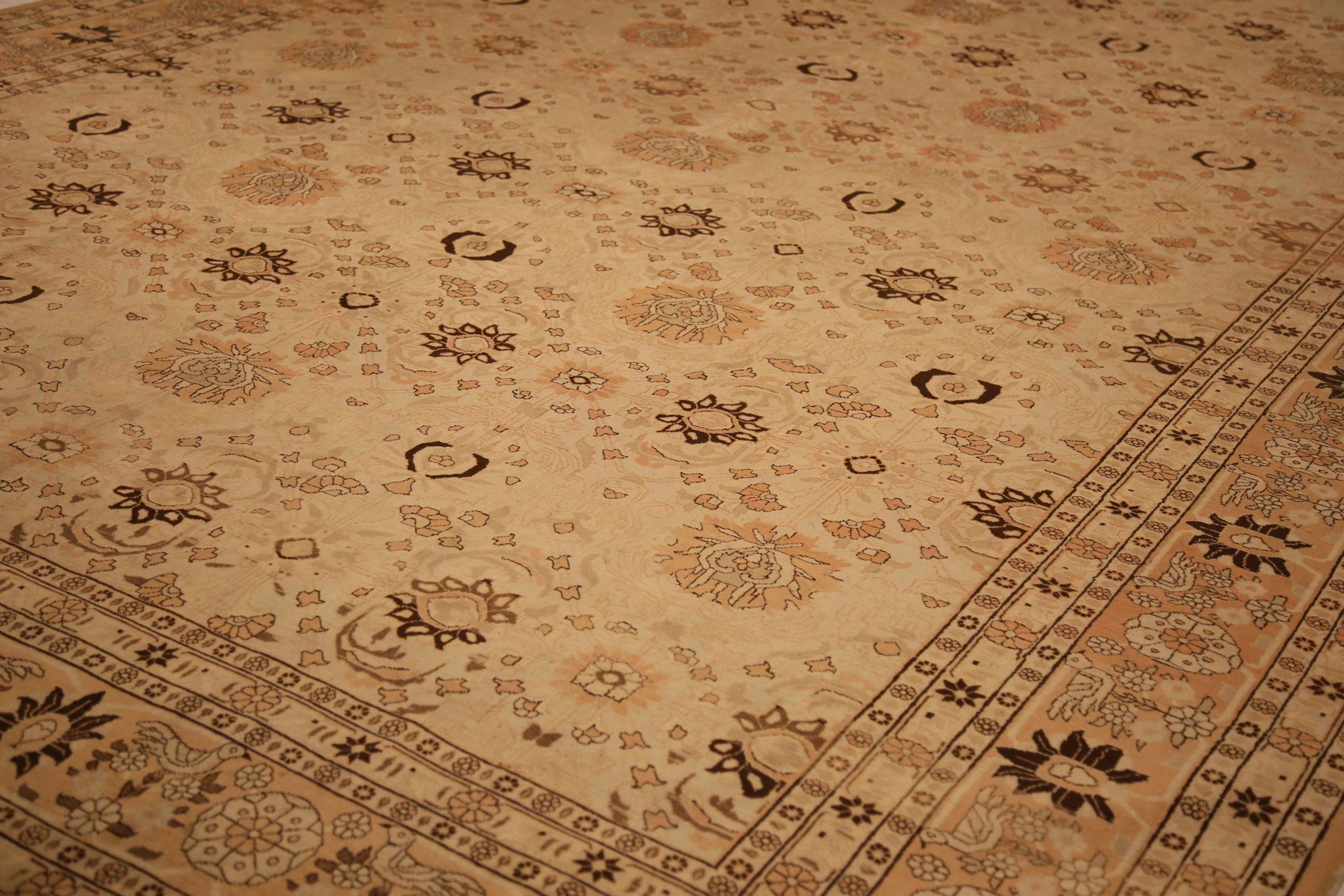 Asian Persian Varamin Area Rugs - 65005 For Sale