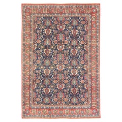 Persischer Varamin Teppich, handgeknüpft, 9.7x6.6 ft - Marineblau & Rot