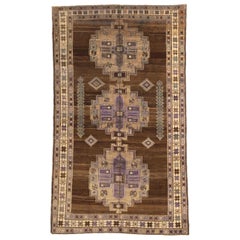 Tappeto persiano Varamin piccolo CIRCA 1910 - Lana Marrone Avorio Purpel 74048