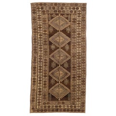 Tappeto persiano Varamin Piccolo Circa 1910 - Lana Marrone Avorio Taupe 74135