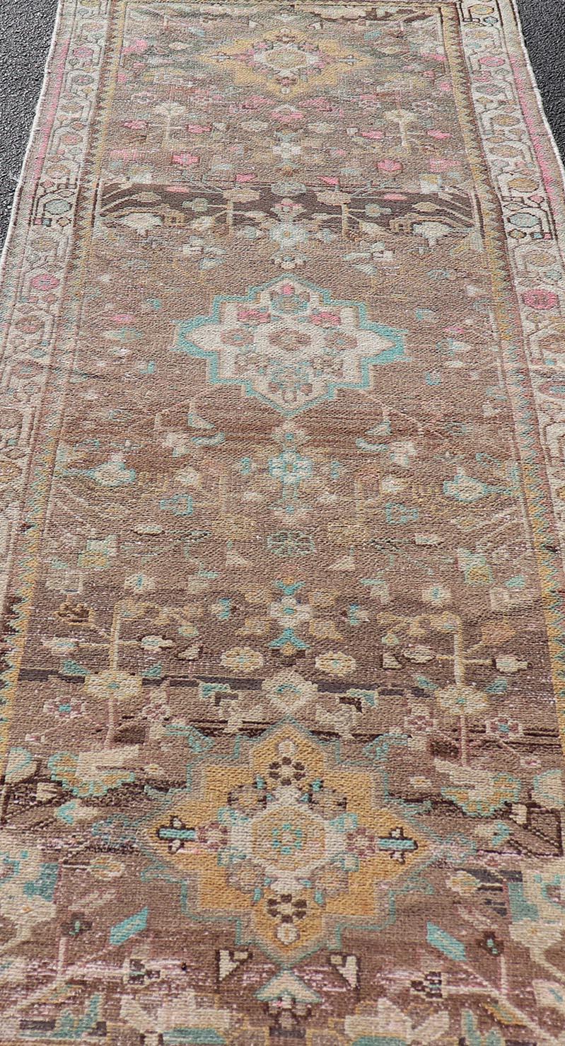 Persischer Vintage Hamadan-Läufer aus Persien  3' 5 x 9' 9 im Angebot 1