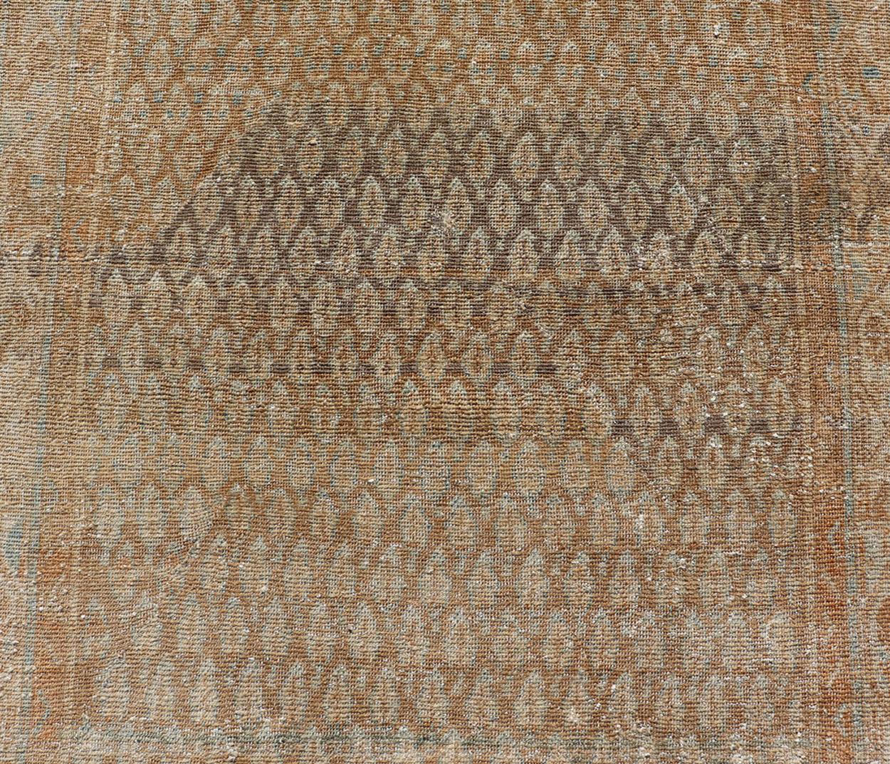 Traves de Mesa Persa Vintage Hamedan con Diseño Tribal Paisley Sub-Geométrico en venta 5