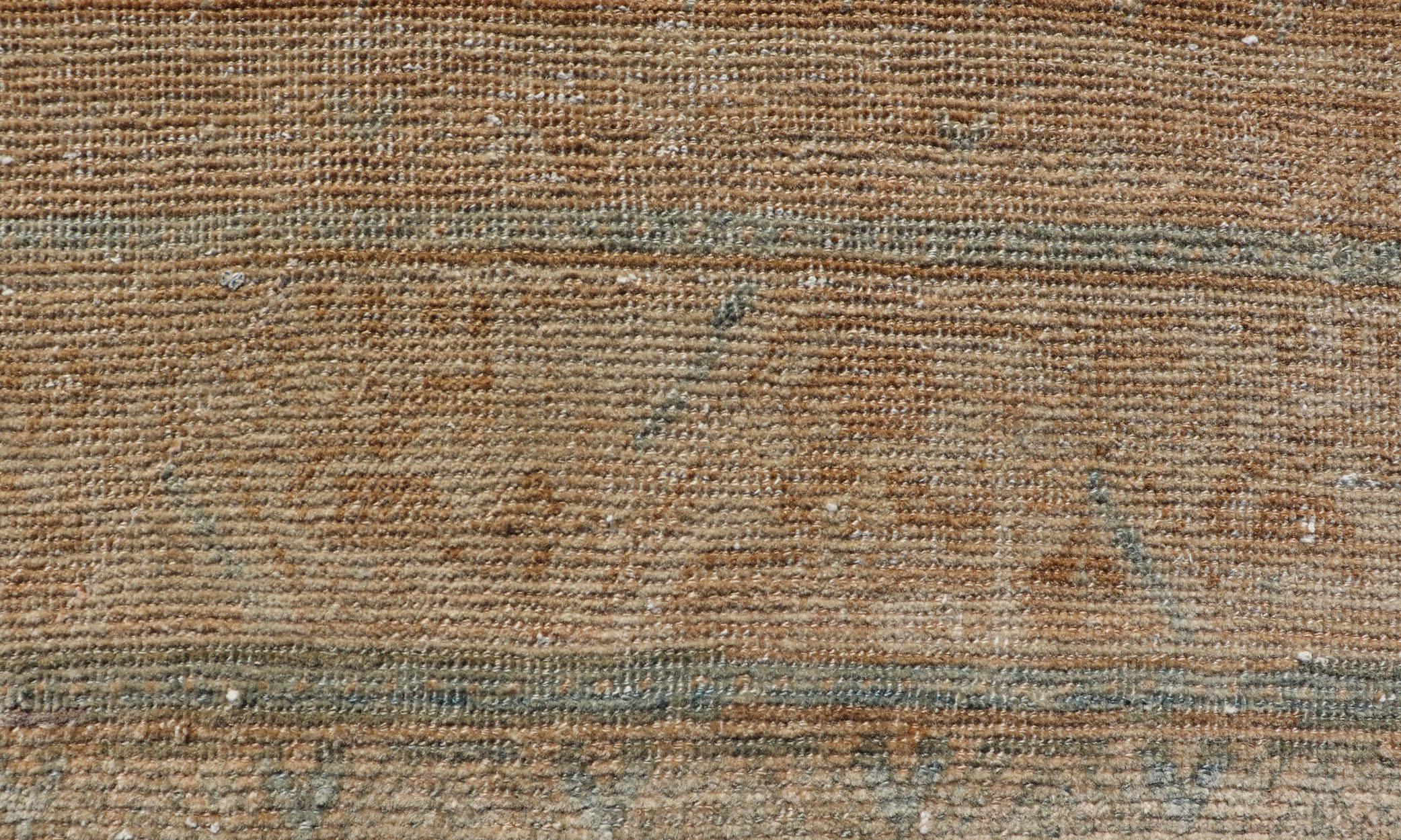 Traves de Mesa Persa Vintage Hamedan con Diseño Tribal Paisley Sub-Geométrico Anudado a mano en venta