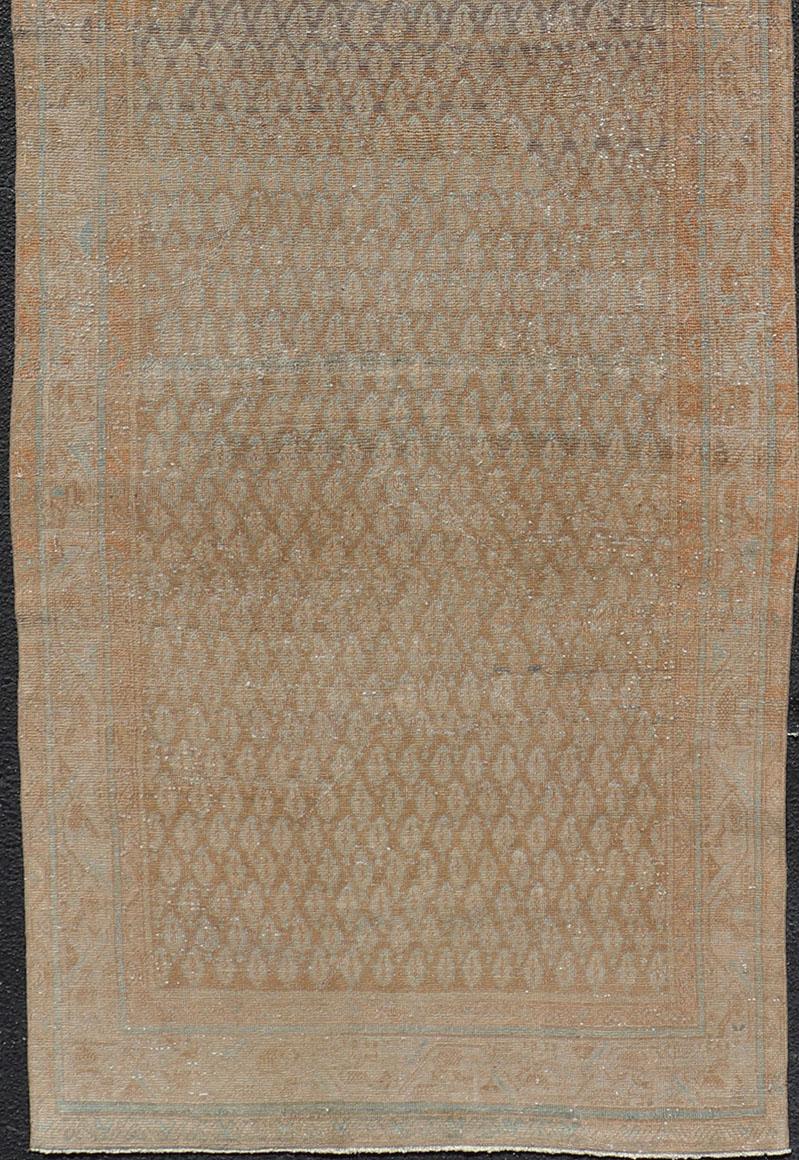 Traves de Mesa Persa Vintage Hamedan con Diseño Tribal Paisley Sub-Geométrico Lana en venta
