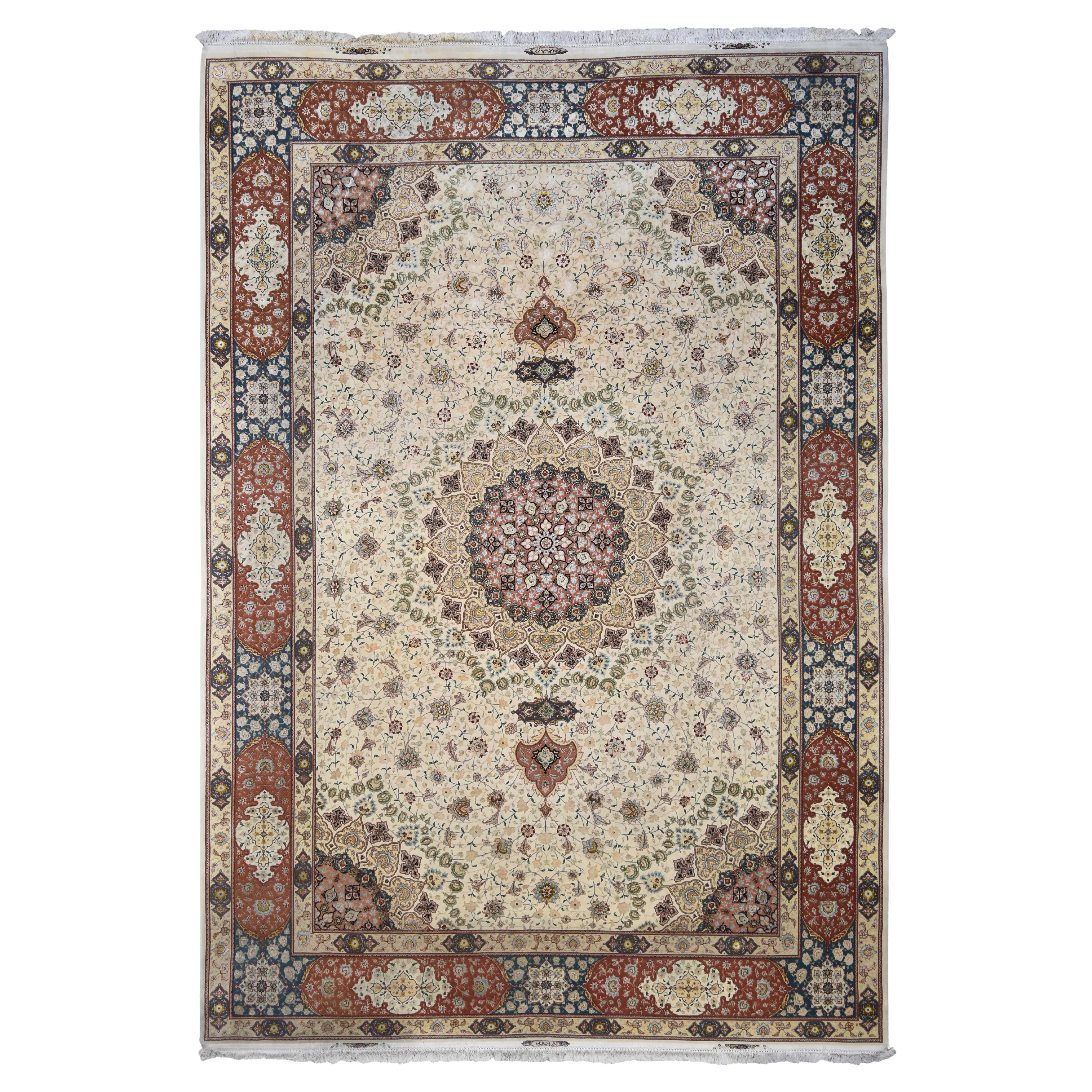 Persian Vintage Isfahan Wool and Silk Rug 11'2''x16'5''
