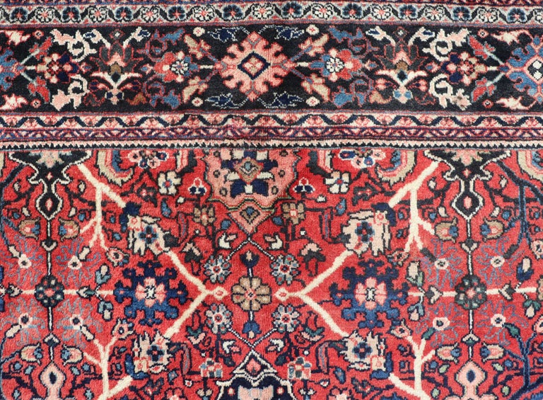 Persian Vintage Mahal-Sultanabad Rug with All over Geometric Design For ...