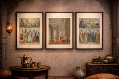 Persian Women & Interior Lithographs, Oriental Costume, Paris c.1888 Set