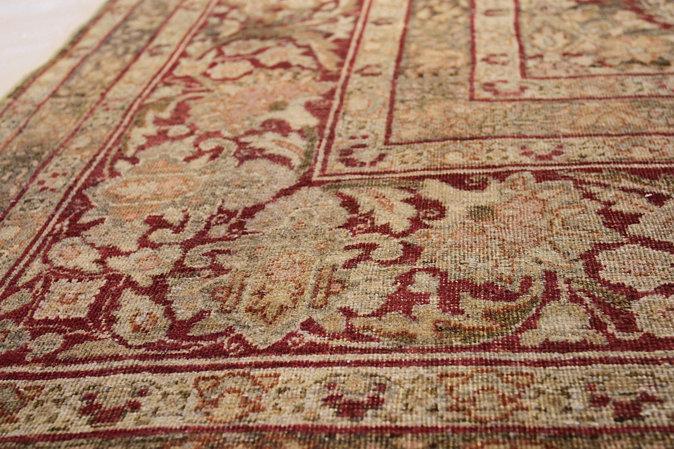 Asiatique Tapis persans Yazd datant d'environ 1880 - Design - 11721 en vente