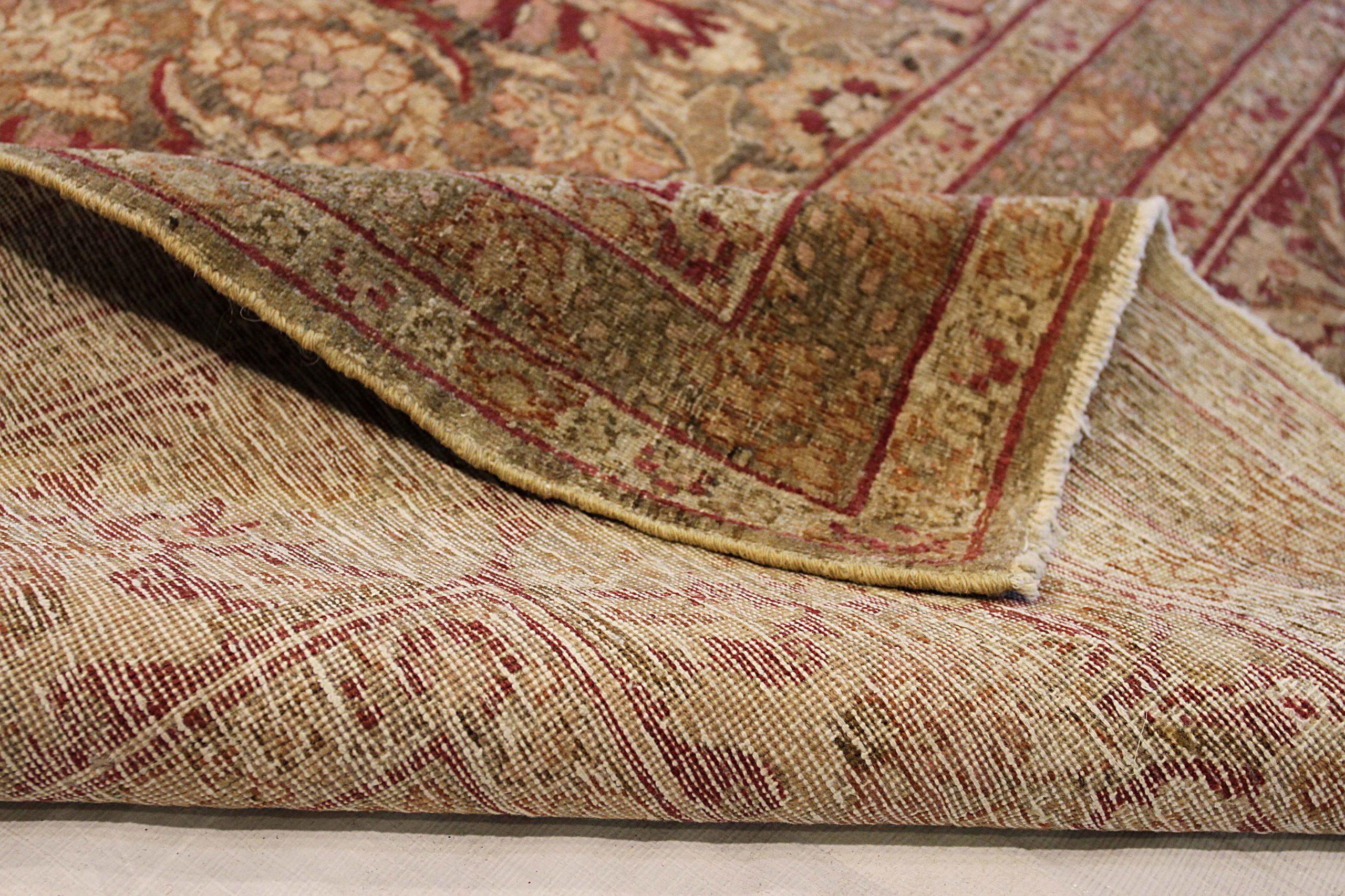 Tapis persans Yazd datant d'environ 1880 - Design - 11721 Excellent état - En vente à Dallas, TX