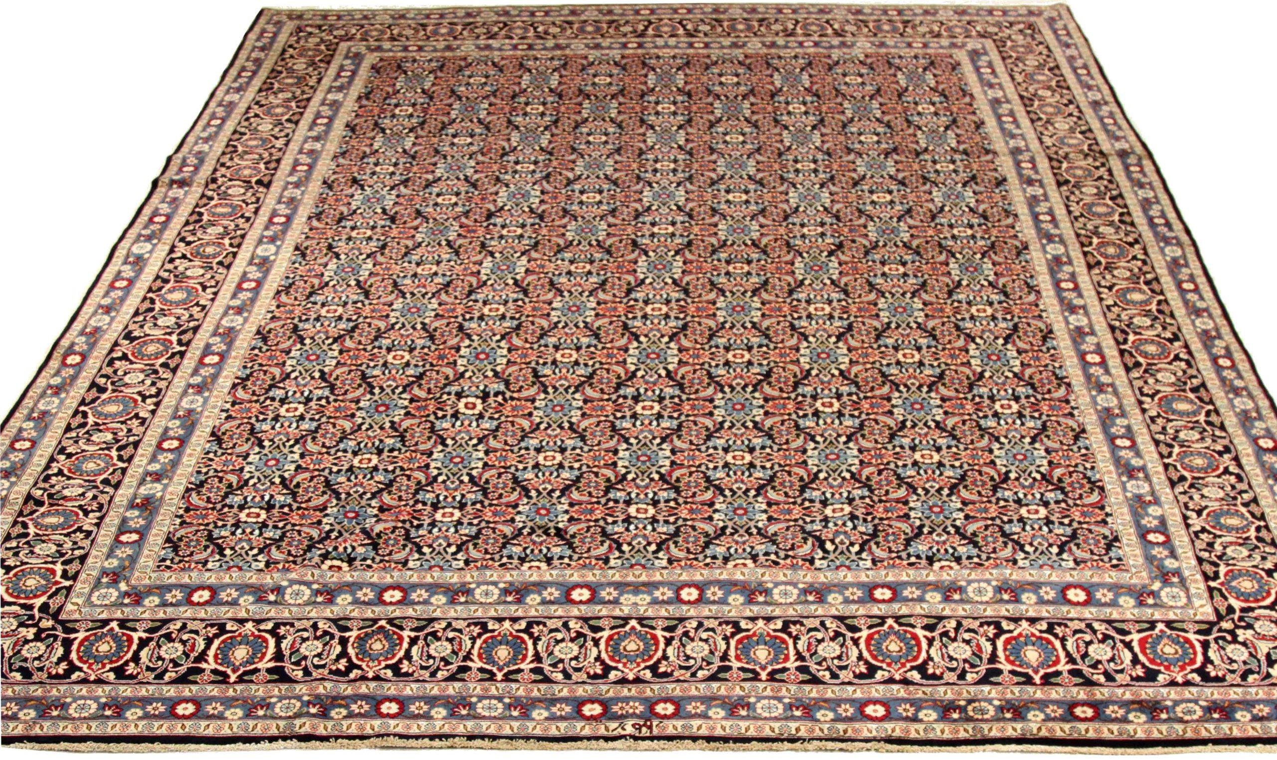 Discover the elegance of Persian Yazd featuring Area Rugs in Circa 1940. Designed with Wool and BlueIvoryNavy BlueRed, this exclusive design is perfect for enhancing your space.