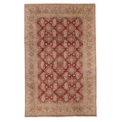 Tappeti persiani Yazd Circa 1940 - Lana Avorio Rosso Design - 75572