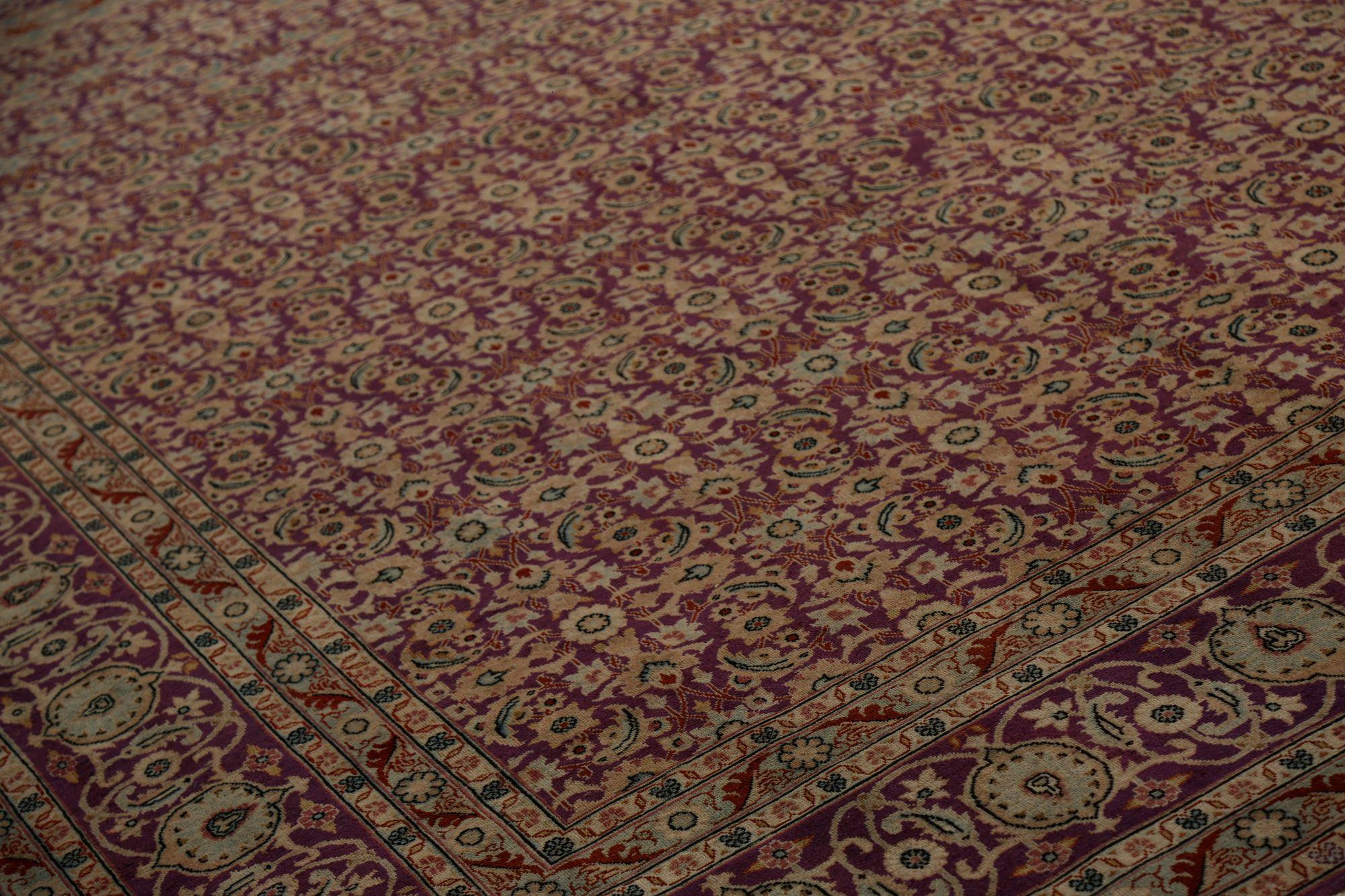 Iracheno Tappeti persiani Yazd - Lana rosso giallo - 97441 in vendita