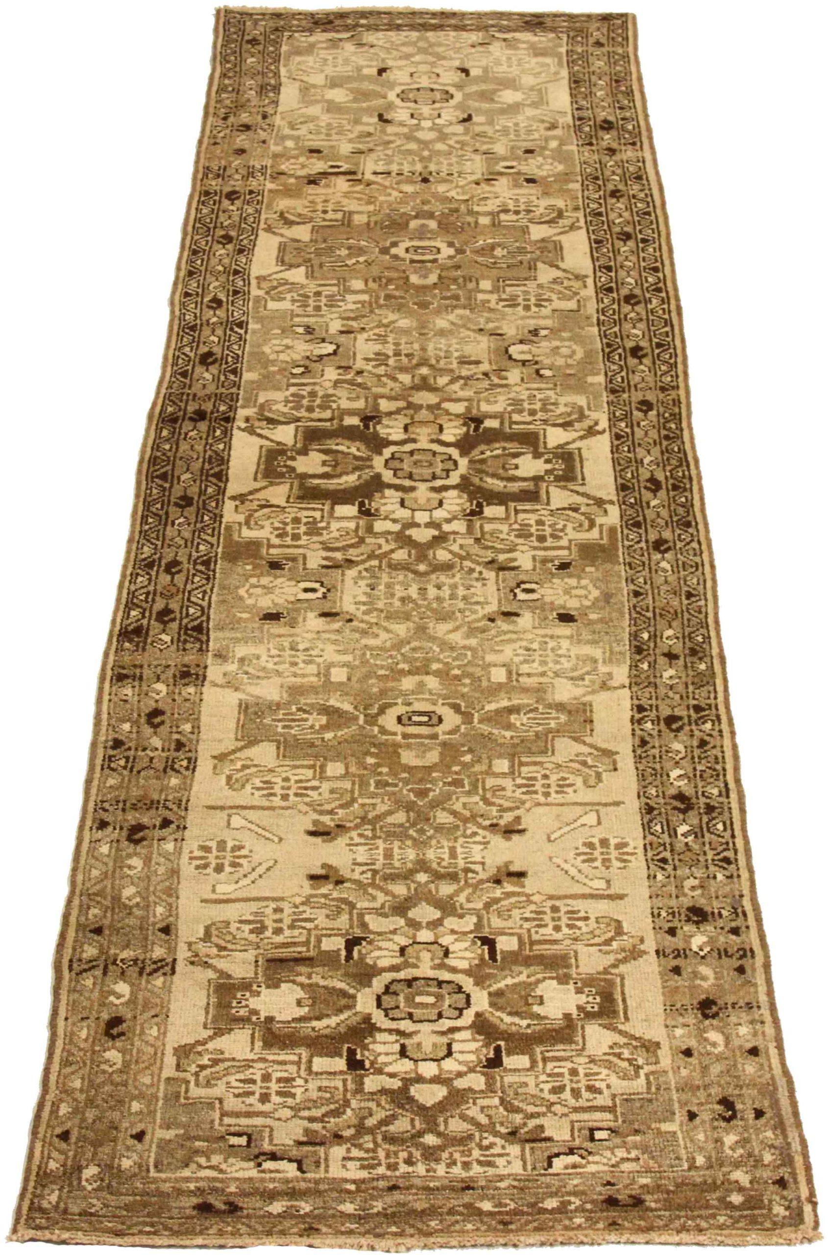 Discover the elegance of Persian Zanjan featuring Runner Rug in Circa 1910. Designed with Wool and BrownIvoryTaupe, this exclusive design is perfect for enhancing your space.