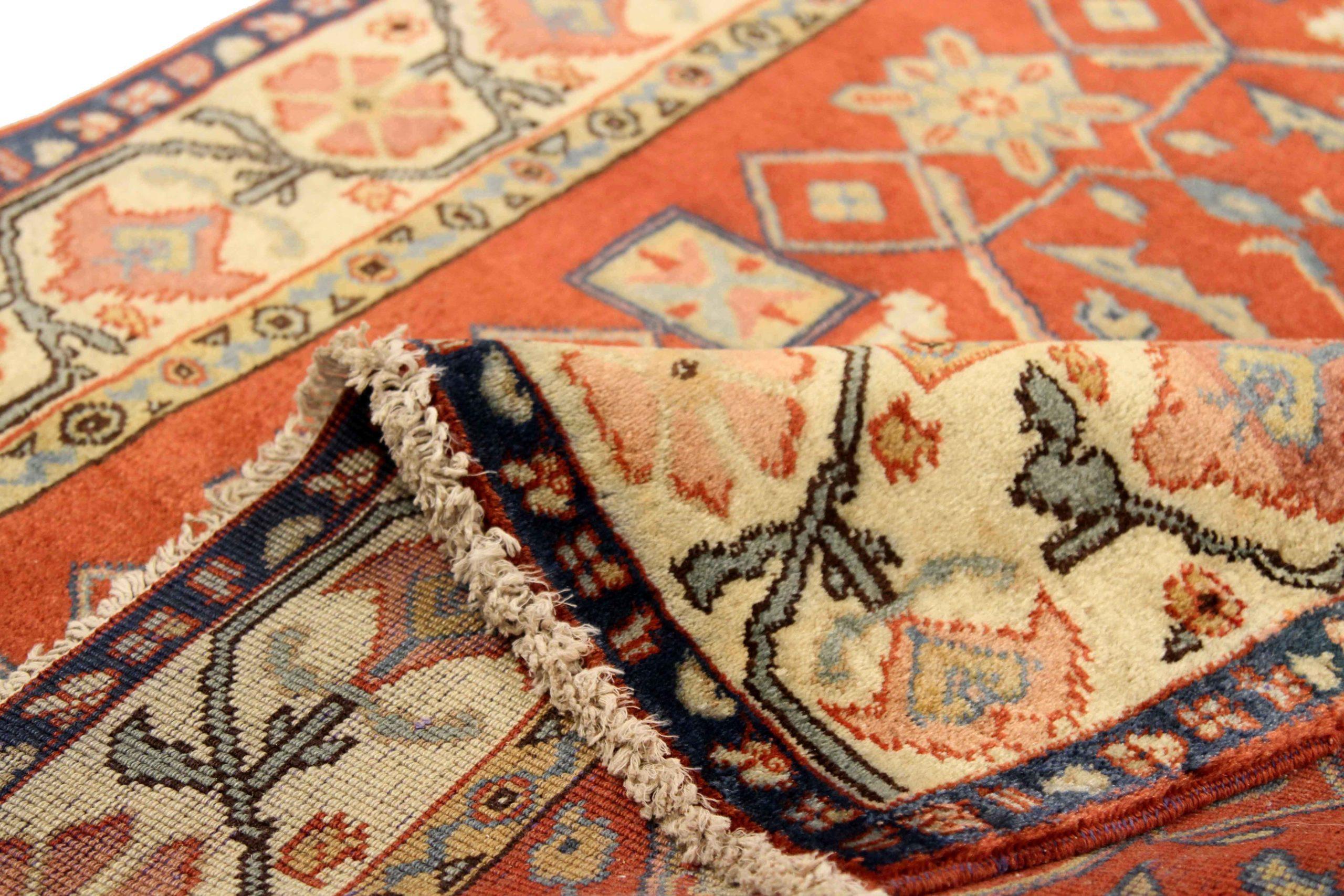 Asiatico Tappeto Persiano Zanjan Piccolo - Lana Blu Avorio Rosso 75007 in vendita