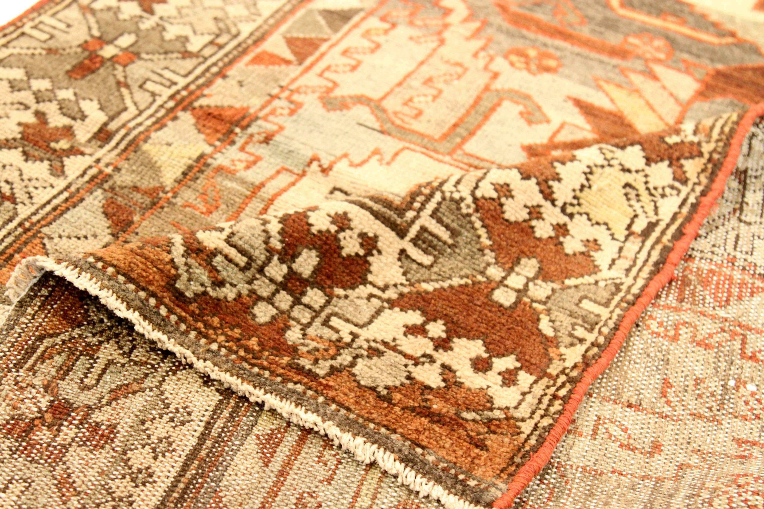 Persischer Zanjan Small Teppich - Wolle Braun Elfenbein Rot Design - 75568 (Asiatisch) im Angebot