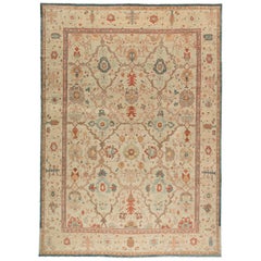 Persian Ziegler Sultanabad Hand Knotted Rug in Beige
