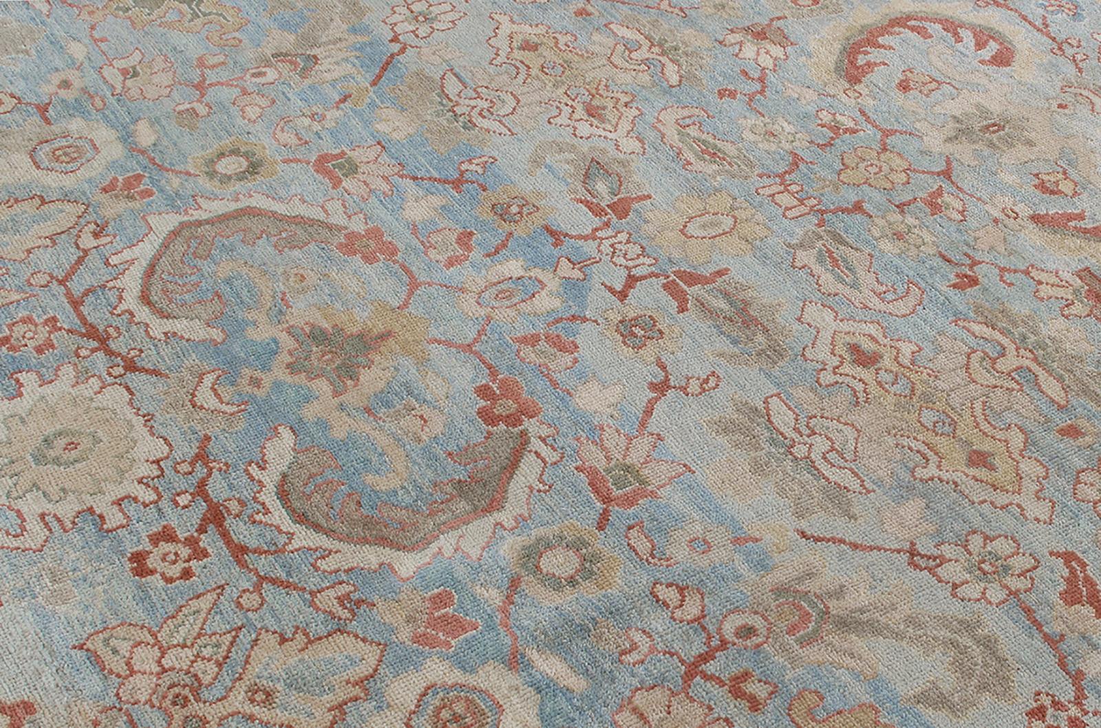 In 1875 the Anglo-Swiss company, Ziegler and Co., produced exquisite carpets in the Sultanabad region of western Persia. They married tradition with innovation by employing designers from New York and London to modify traditional designs to suit