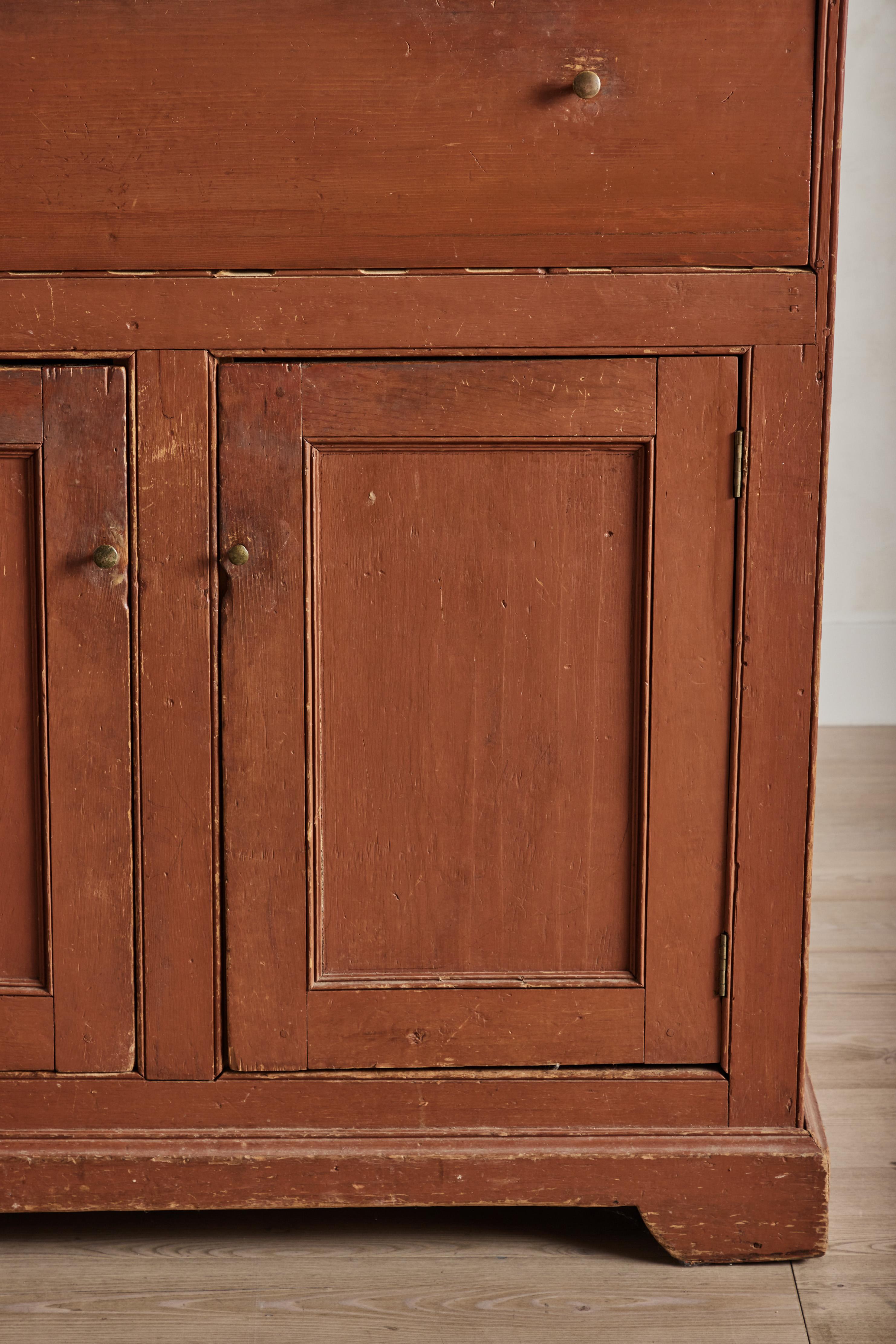 19th Century Persimmon Finish Rustic Sideboard