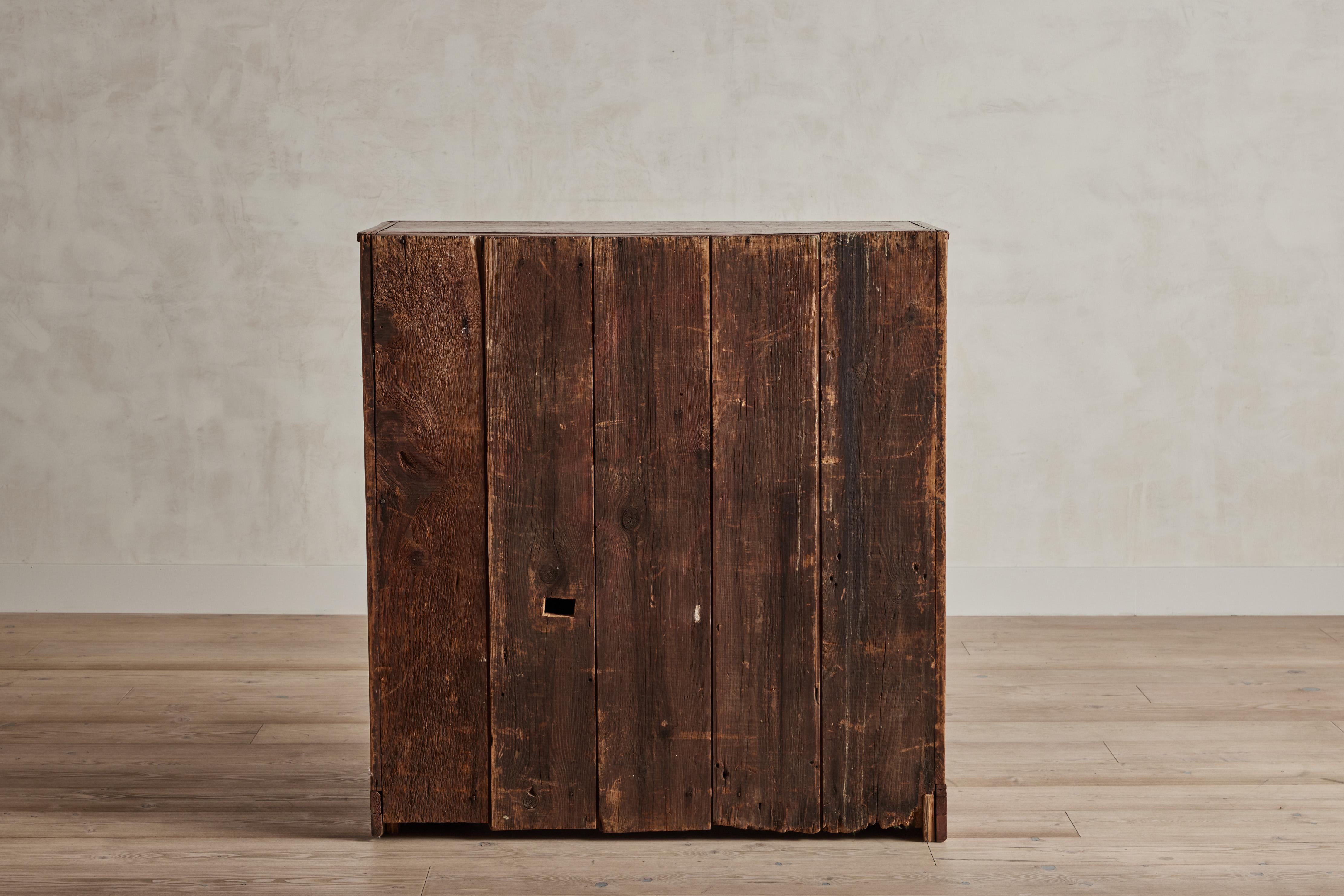 Wood Persimmon Finish Rustic Sideboard