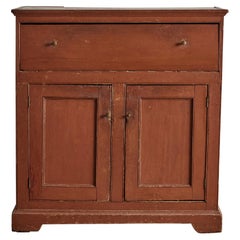 Antique Persimmon Finish Rustic Sideboard
