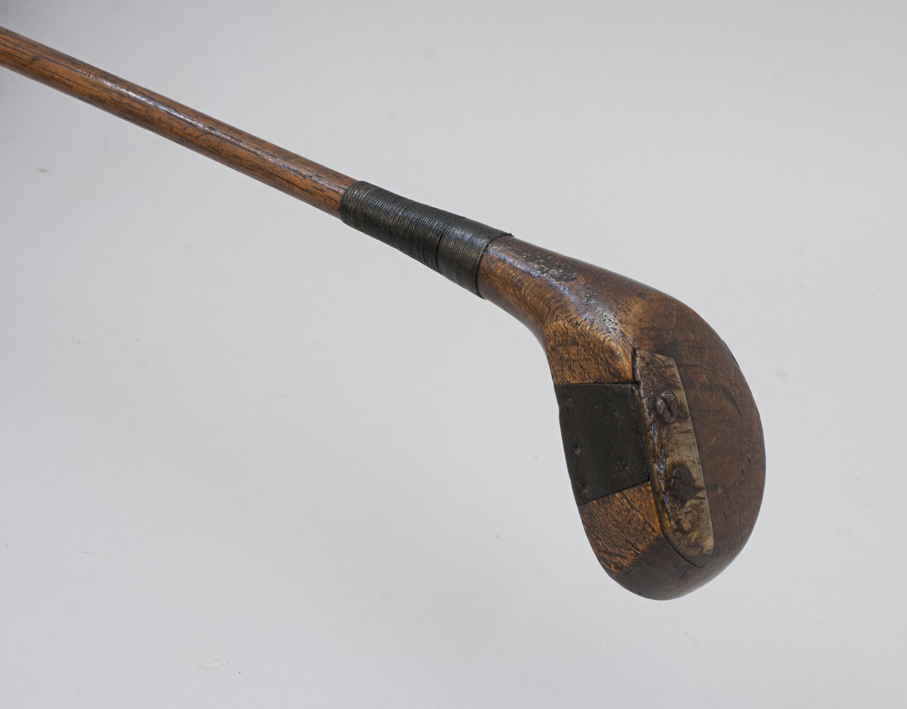 Persimmon Wood Small Head Golf Club, Driver by R. Forgan For Sale 2