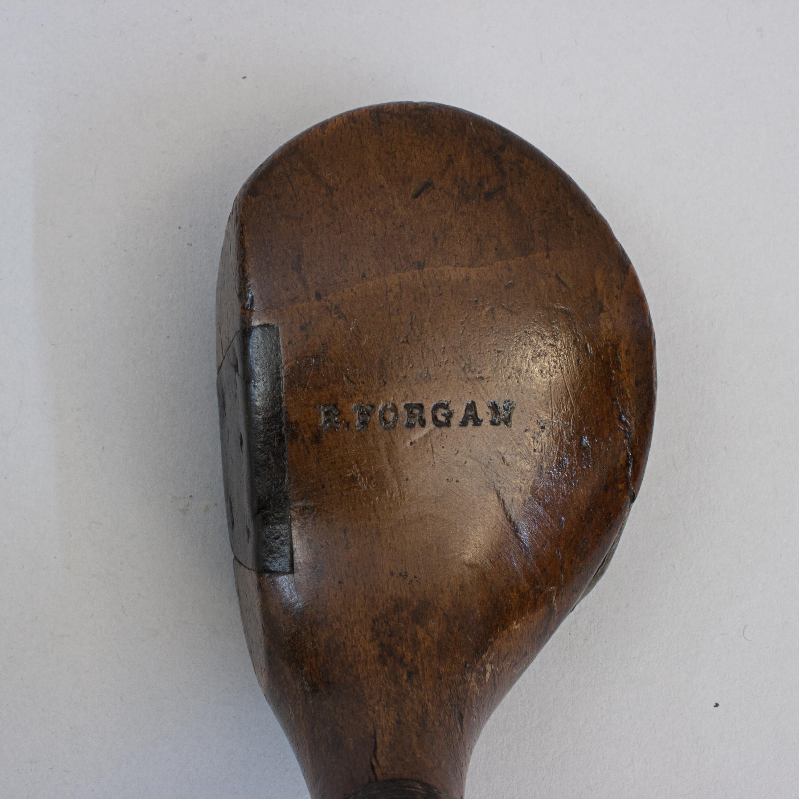 Persimmon Wood Small Head Golf Club, Driver by R. Forgan For Sale 3
