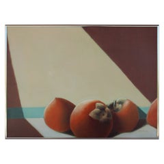 Vintage Persimmons painting signed R B SPRAGUE 79
