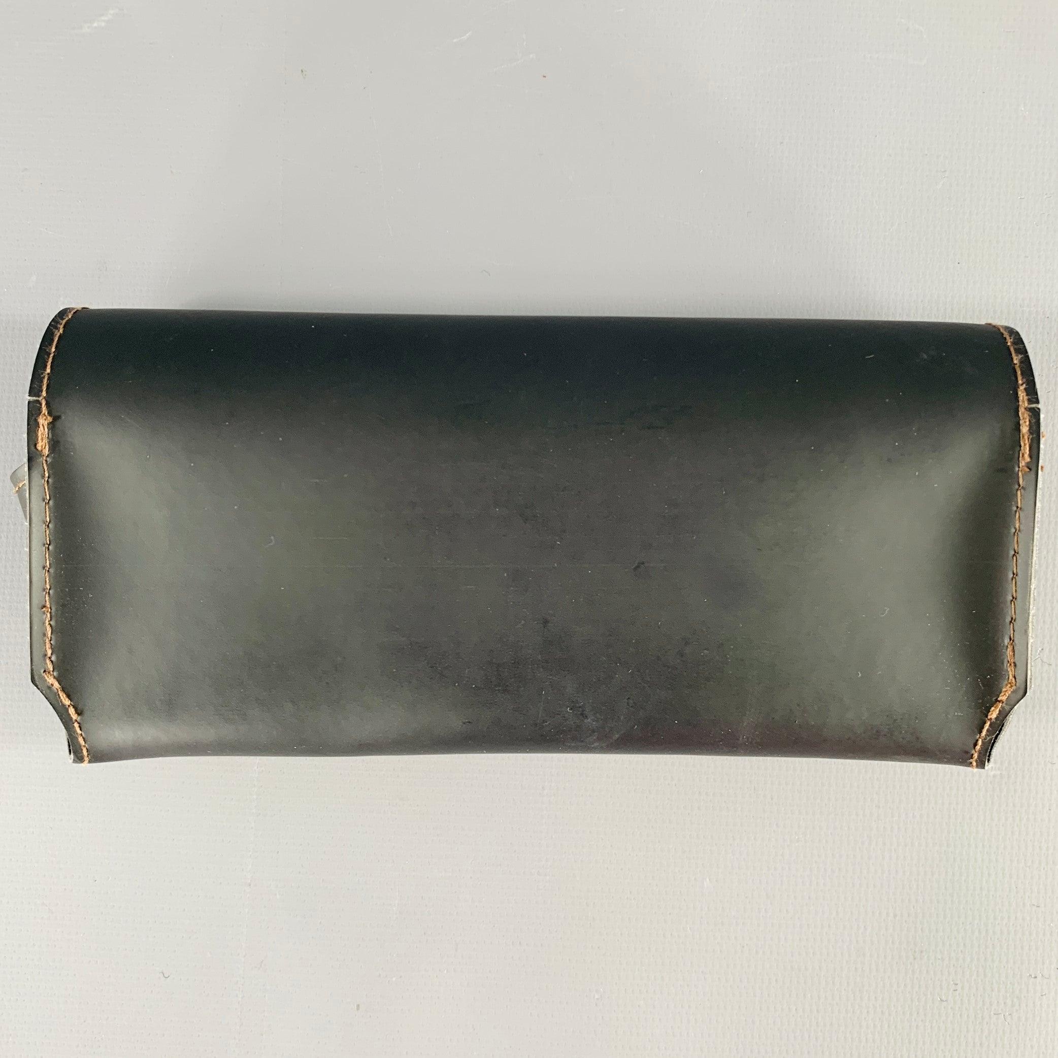 PERSOL Black Acetate Aviator Eyeglasses Frames For Sale 4