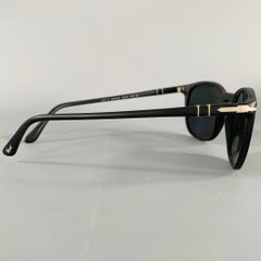 PERSOL Gafas de sol de acetato negro plateado