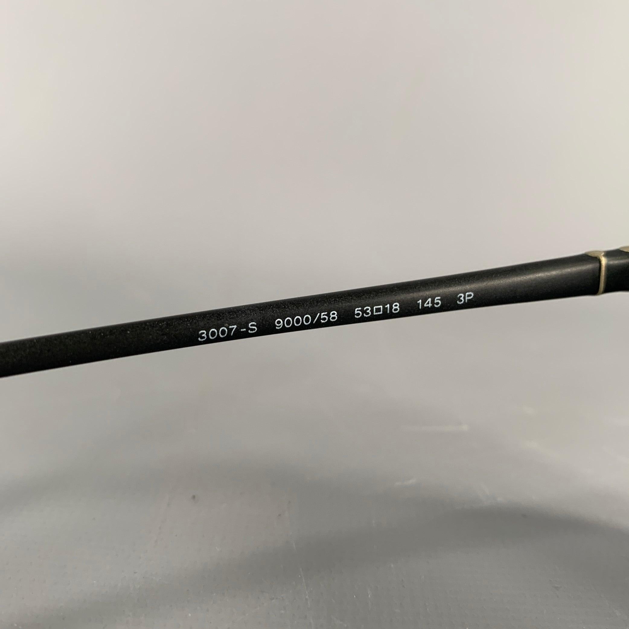 PERSOL Schwarze Silber Acetat-Sonnenbrille im Angebot 1