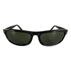 PERSOL Black Silver Sunglasses