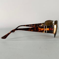 Persol Occhiali da sole Aviator Polarizzati in Acetato Metallizzato Marrone Tartaruga