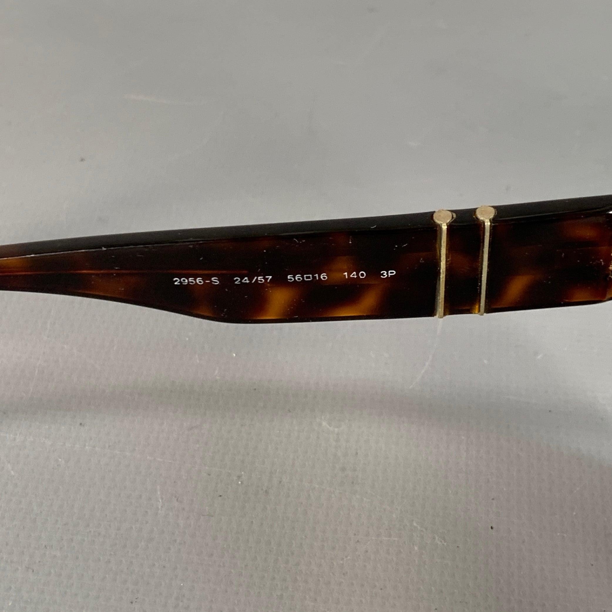 Uomo PERSOL Brown Tortoiseshell Acetate Polarized Sunglasses in vendita