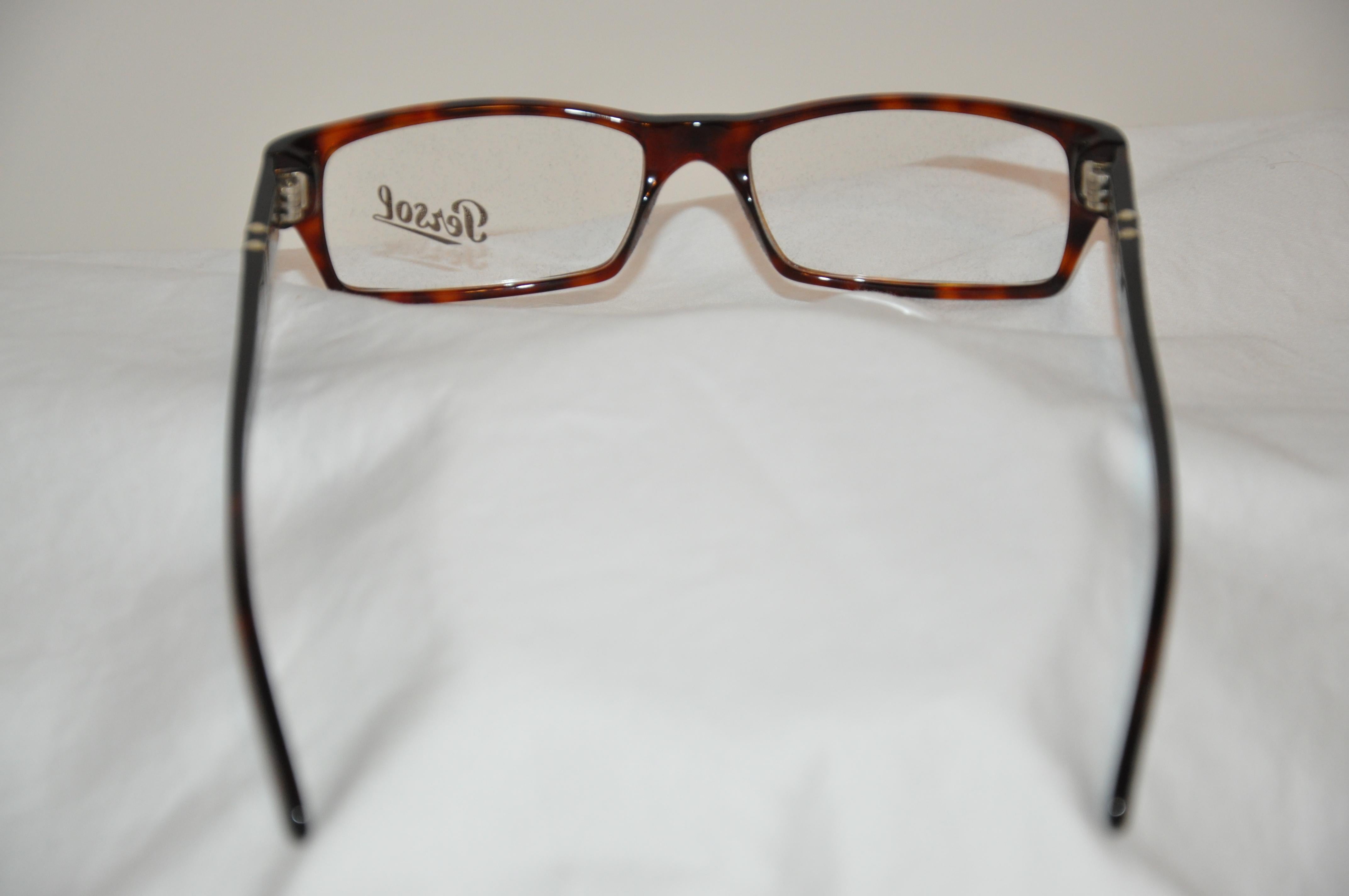 Persol Detailed Tortoise Accented with Silver Hardware Hand-Made Glasses  For Sale 3
